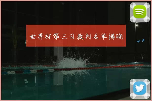 世界杯第三日裁判名单揭晓