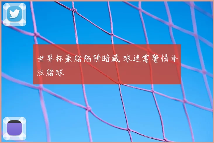 世界杯豪赌陷阱暗藏 球迷需警惕非法赌球